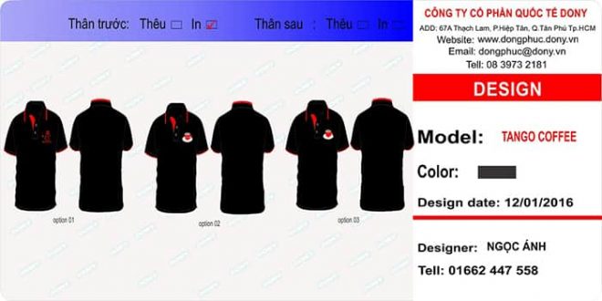 - Delivery uniform shirt cafe in Phu Quoc Island