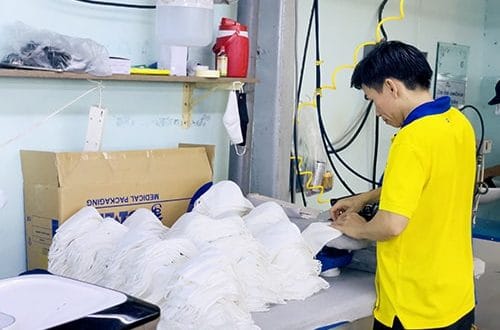 - PRODUCING ANTIBACTERIAL CLOTH MASKS FOR EXPORT TO ARABIC