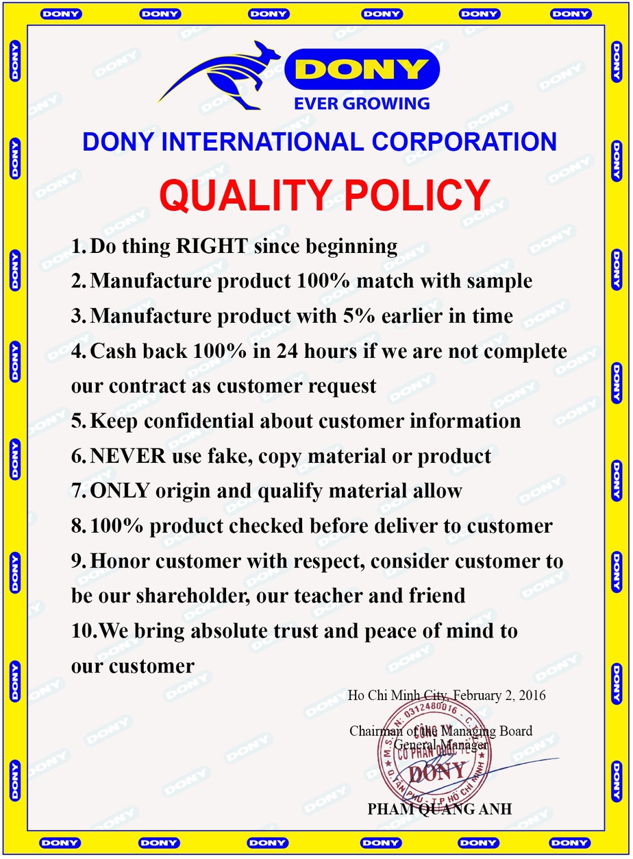 - DONY (small order) private label clothing manufacturer in vietnam