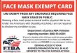 - Purchasing Fake "Mask Exemption" Cards: You Could Be In Trouble
