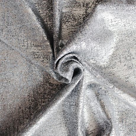 Silver knit fabric
