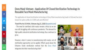 Dony Mask Vietnam - Application Of Closed Sterilization Technology In Reusable Face Mask Manufacturing