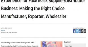 Experience for Face Mask Supplier/Distributor Business: Making the Right Choice Manufacturer, Exporter, Wholesaler