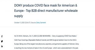 DONY produce COVID face mask for American & Europe - Top B2B direct manufacturer wholesale supply