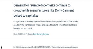 Demand for reusable facemasks continue to grow