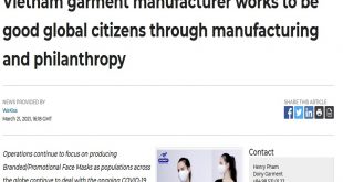 Vietnam garment manufacturer works to be good global citizens through manufacturing and philanthropy