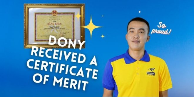 DONY received a certificate of merit