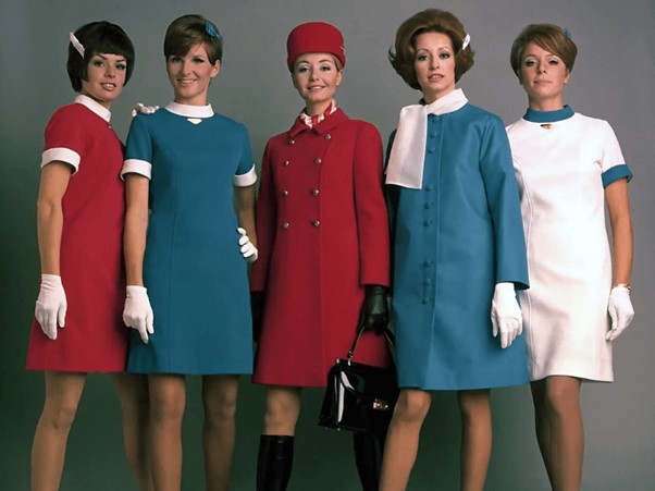 Airline uniform Changing styles and trends with skirts 