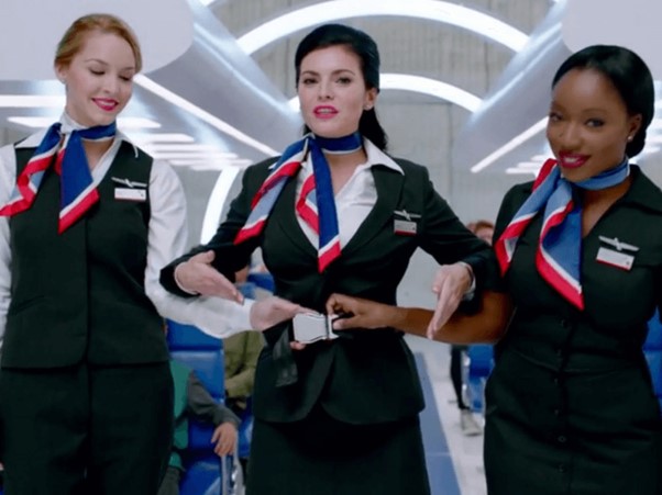 Airline uniforms are now popular with scarves 