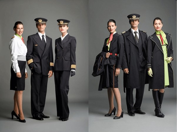 Custom uniforms allow flight attendants to choose their own outfits, colors and accessories. 