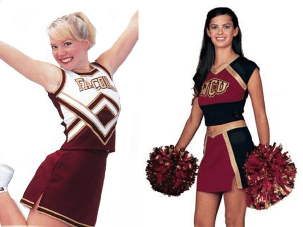 Girls can opt to use cheering tassels in cheerleading repertoire