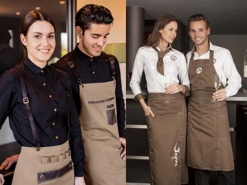 Restaurant uniforms in neutral colors are always preferred
