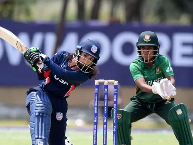 Strong female players in their cricket