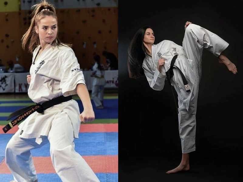 The karate uniform has two types of short sleeves or long sleeves