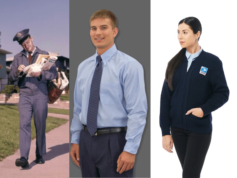 Also made to be practical, postal uniforms