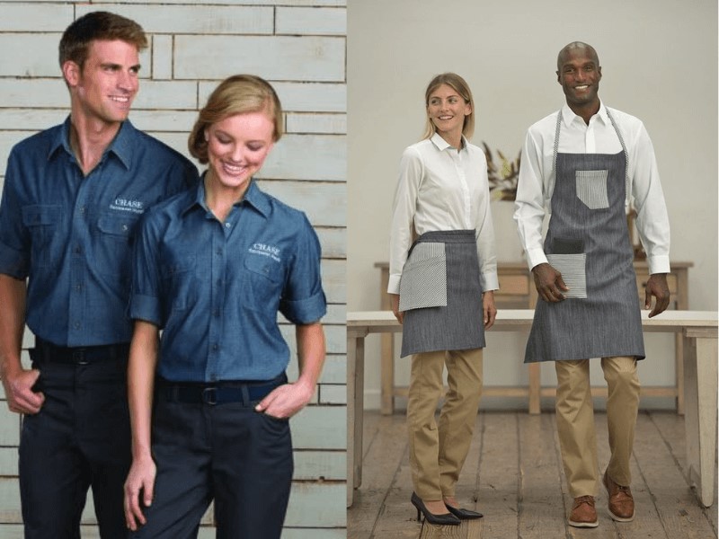 Casual waiter uniforms are designed for restaurants that want to create a more relaxed and comfortable atmosphere