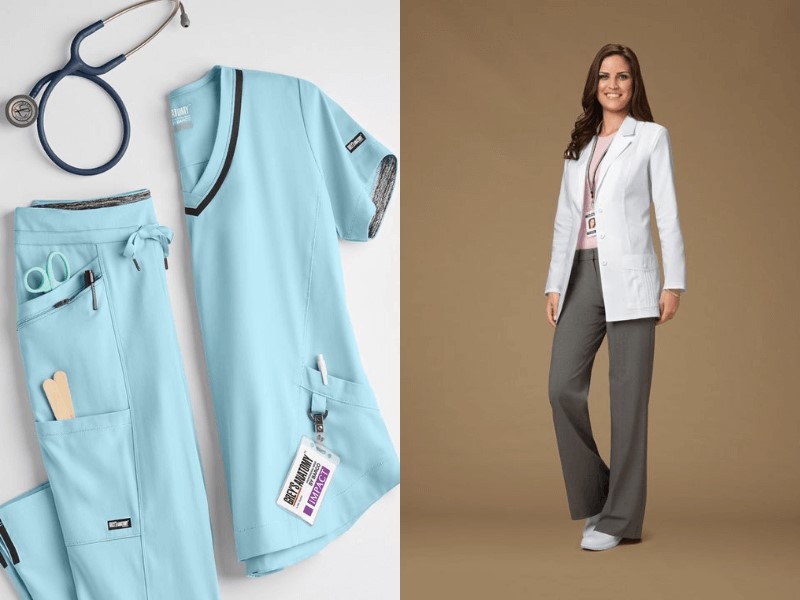 Doctor uniform with doctors wanting to add their names, titles, and even pictures to their uniforms