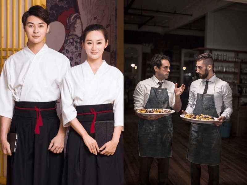 Hotel and Restaurant Waiter Uniforms Waiter and Waitress T-Shirt Short  Sleeve Design - China Waiters Uniform and Waiter Shirts price |  Made-in-China.com