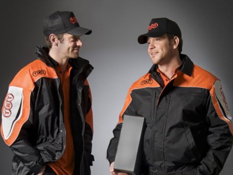 High-visibility uniforms, with bright colors and reflective strips