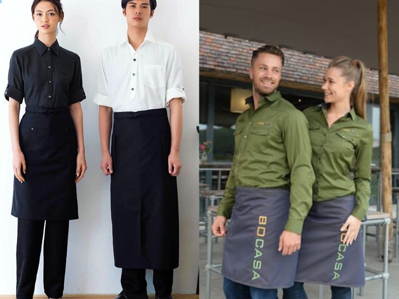 Modern and elegant shop uniforms are a different preferred design.