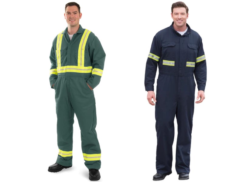 Typically, coveralls are constructed of a sturdy cloth.